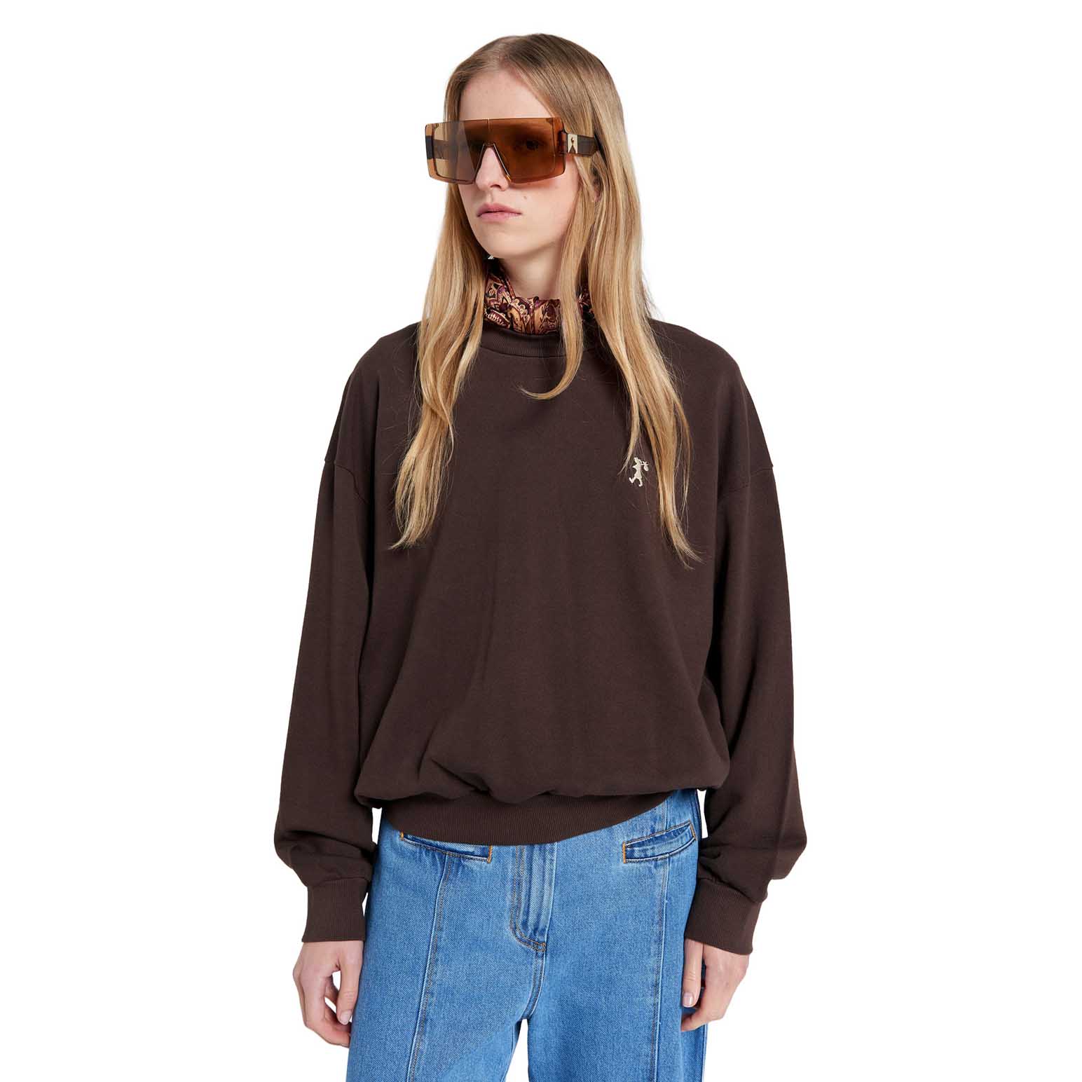 Karen Walker Runaway Girl Organic Cotton Crewneck Sweatshirt